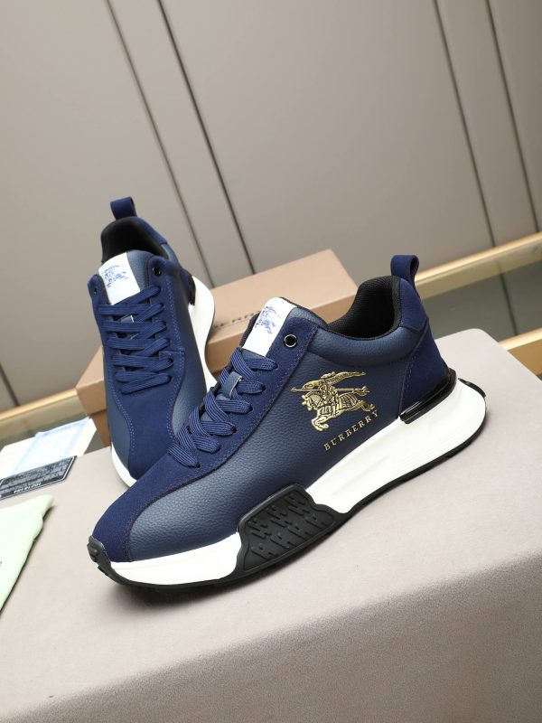 Burberry Equestrian Knight Low-Top Sneaker in Navy Blue