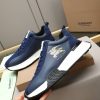 Burberry Equestrian Knight Low-Top Sneaker in Navy Blue