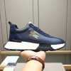 Burberry Equestrian Knight Low-Top Sneaker in Navy Blue