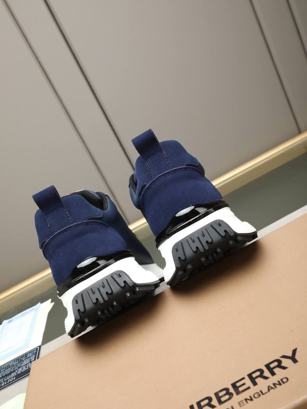 Burberry Equestrian Knight Low-Top Sneaker in Navy Blue