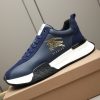 Burberry Equestrian Knight Low-Top Sneaker in Navy Blue