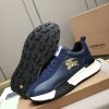 Burberry Equestrian Knight Low-Top Sneaker in Navy Blue