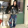 Chrome Hearts Cross Patch Denim Jeans in Blue & Leopard (2) Chrome Hearts Cross Patch Denim Jeans in Blue & Leopard
