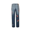 Chrome Hearts Cross Patch Denim Jeans in Blue & Leopard (8) Chrome Hearts Cross Patch Denim Jeans in Blue & Leopard