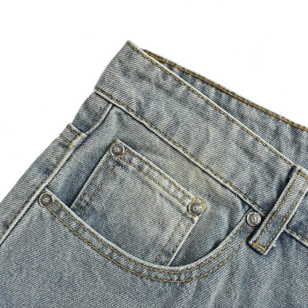 Chrome Hearts Cross Patch Denim Jeans in Light Wash Pink & Zebra (10) Chrome Hearts Cross Patch Denim Jeans in Light Wash Pink & Zebra