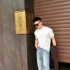 Chrome Hearts Cross Patch Denim Jeans in Light Wash Pink & Zebra (3) Chrome Hearts Cross Patch Denim Jeans in Light Wash Pink & Zebra