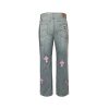 Chrome Hearts Cross Patch Denim Jeans in Light Wash Pink & Zebra (4) Chrome Hearts Cross Patch Denim Jeans in Light Wash Pink & Zebra