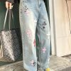 Chrome Hearts Cross Patch Denim Jeans in Light Wash Pink & Zebra (5) Chrome Hearts Cross Patch Denim Jeans in Light Wash Pink & Zebra