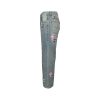 Chrome Hearts Cross Patch Denim Jeans in Light Wash Pink & Zebra (9) Chrome Hearts Cross Patch Denim Jeans in Light Wash Pink & Zebra