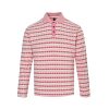 Chrome Hearts Cross Stripe Long-Sleeve Polo Shirt in Black & White