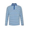 Chrome Hearts Cross Stripe Long-Sleeve Polo Shirt in Black & White