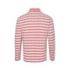 Chrome Hearts Cross Stripe Long-Sleeve Polo Shirt in Black & White