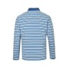 Chrome Hearts Cross Stripe Long-Sleeve Polo Shirt in Black & White