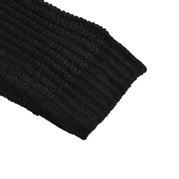 Chrome Hearts Large Cross Patch Ribbed Knit Zip-Up Sweater in Black (1) Chrome Hearts Large Cross Patch Ribbed Knit Zip-Up Sweater in Black