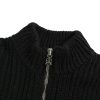 Chrome Hearts Large Cross Patch Ribbed Knit Zip-Up Sweater in Black (10) Chrome Hearts Large Cross Patch Ribbed Knit Zip-Up Sweater in Black