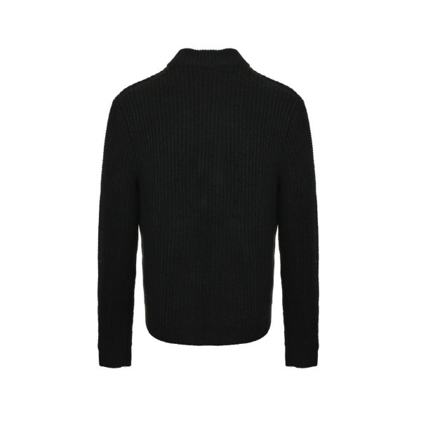 Chrome Hearts Large Cross Patch Ribbed Knit Zip-Up Sweater in Black (6) Chrome Hearts Large Cross Patch Ribbed Knit Zip-Up Sweater in Black