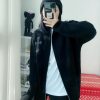 Chrome Hearts Large Cross Patch Ribbed Knit Zip-Up Sweater in Black (8) Chrome Hearts Large Cross Patch Ribbed Knit Zip-Up Sweater in Black