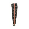 Side profile view of Gucci GG Jacquard Track Pants showing red and ivory side stripes and all-over monogram pattern.