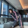 Gucci GG Jacquard Track Pants in Navy and Ivory