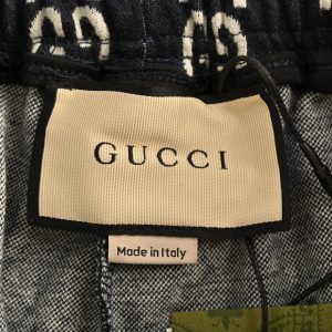 Gucci GG Jacquard Track Pants in Navy and Ivory