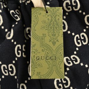 Gucci GG Jacquard Track Pants in Navy and Ivory