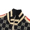 Gucci GG Jacquard Zip-Up Track Jacket in Navy and Ivory