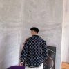 Gucci GG Jacquard Zip-Up Track Jacket in Navy and Ivory