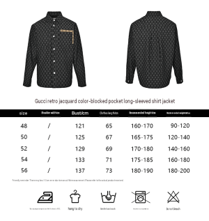 Gucci GG Monogram Shirt Jacket in Black and Beige