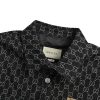 Gucci GG Monogram Shirt Jacket in Black and Beige