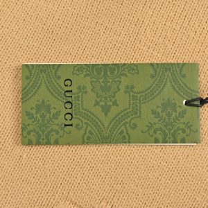 Gucci Intarsia Logo Knit Crewneck Jumper in Camel