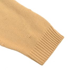 Gucci Intarsia Logo Knit Crewneck Jumper in Camel