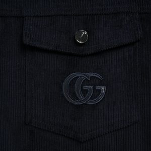 Gucci Interlocking G Corduroy Jacket in Dark Navy