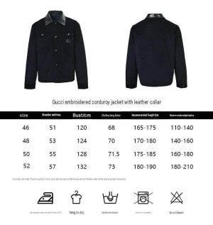 Gucci Interlocking G Corduroy Jacket in Dark Navy