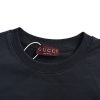 Gucci Embroidered Logo Cotton Sweatshirt in Dark Navy