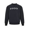 Gucci Embroidered Logo Cotton Sweatshirt in Dark Navy