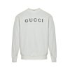 Gucci Embroidered Logo Cotton Sweatshirt in Dark Navy