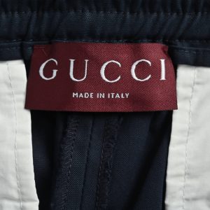 Gucci Technical Panama Sportswear Trousers in Dark Navy