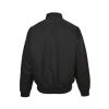 Back view of the Gucci zip-up jacket displaying the continuous black-on-black GG monogram weave and clean bomber-style shape.