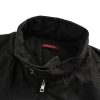 Gucci Tonal GG Monogram Zip-Up Jacket in Black