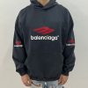 Balenciaga 3B Sports Icon Oversized Hoodie Black