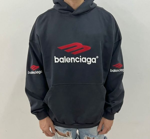Balenciaga 3B Sports Icon Oversized Hoodie Black (1) Balenciaga 3B Sports Icon Oversized Hoodie Black