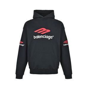 Balenciaga 3B Sports Icon Oversized Hoodie Black (3) Balenciaga 3B Sports Icon Oversized Hoodie Black