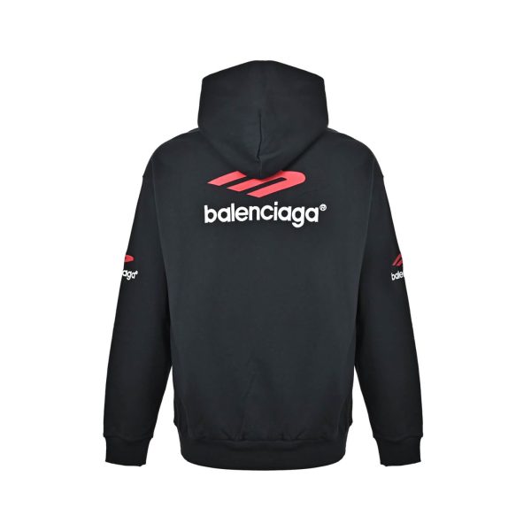 Balenciaga 3B Sports Icon Oversized Hoodie Black (6) Balenciaga 3B Sports Icon Oversized Hoodie Black