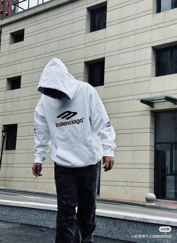 Balenciaga 3B Sports Icon Oversized Hoodie Black (7) Balenciaga 3B Sports Icon Oversized Hoodie Black