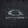 Balenciaga Crayon Loop Oversized Hoodie Washed Black (2) Balenciaga Crayon Loop Oversized Hoodie Washed Black