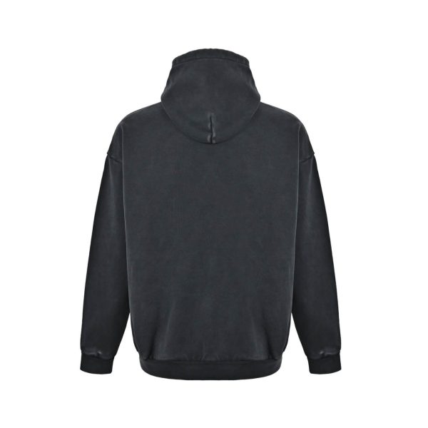Balenciaga Crayon Loop Oversized Hoodie Washed Black (6) Balenciaga Crayon Loop Oversized Hoodie Washed Black