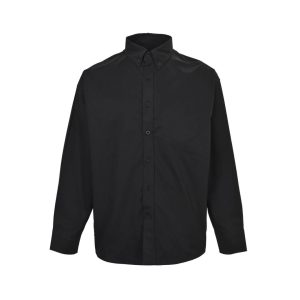 Balenciaga Crystal Logo Oversized Poplin Shirt Black