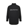 Balenciaga Crystal Logo Oversized Poplin Shirt Black