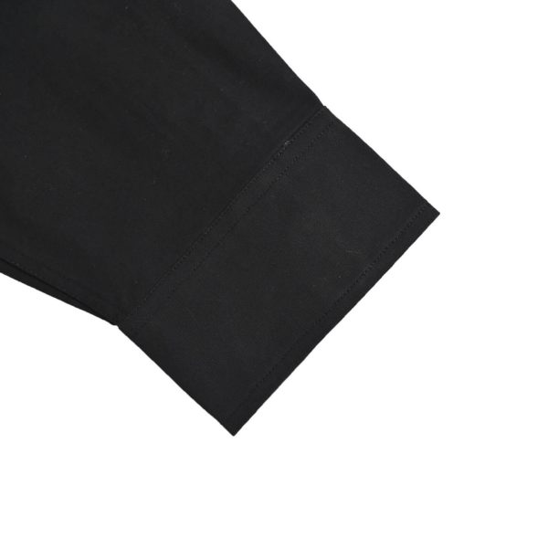 Balenciaga Crystal Logo Oversized Poplin Shirt Black