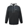 Balenciaga Large Fit Stripe Tracksuit Jacket Layered Hood BlackGrey (8) Balenciaga Large Fit Stripe Tracksuit Jacket Layered Hood Black/Grey